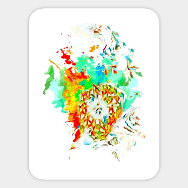 Surf color splash graffiti abstract Sticker by SilverPixieArt